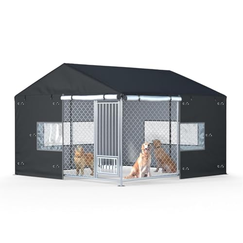 Large Heavy Duty Waterproof Dog Kennel Cover 10ft X 10ft X 7ft N615585