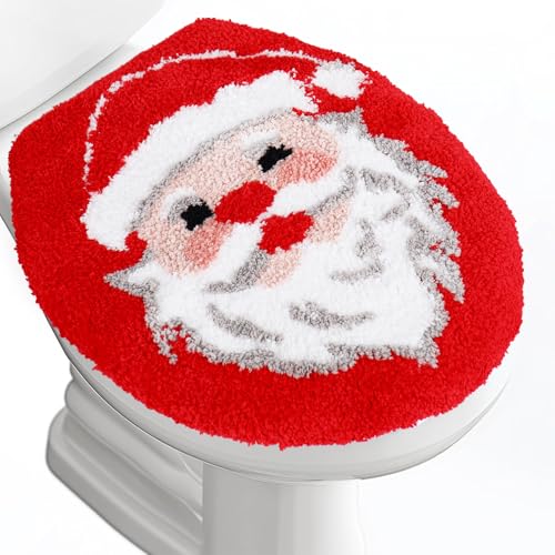 Red Santa Plush Toilet Seat Cover L608
