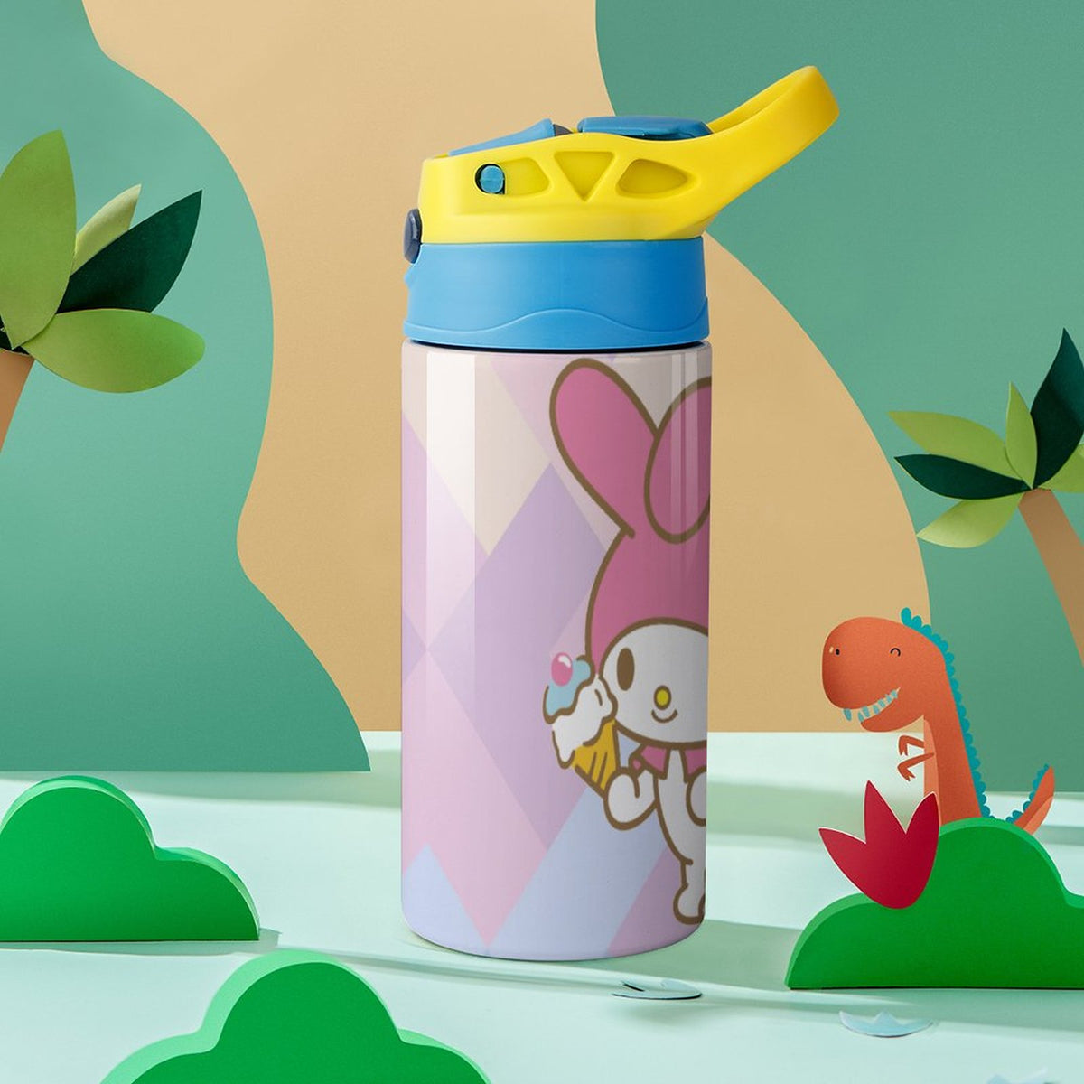 Stainless Steel Vacuum Insulated Water Bottle With Straw J5146