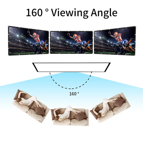 120 inch 16:9 HD Foldable Anti-Crease Portable Projector Screen M508
