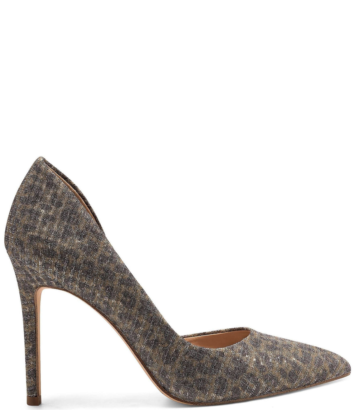 Metallic Leopard Print Pumps Q580668