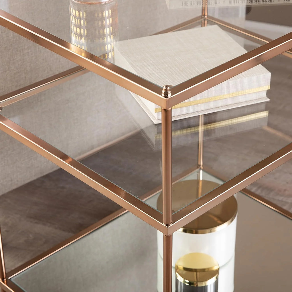 Mirrored 3-Tier Side Table X9553
