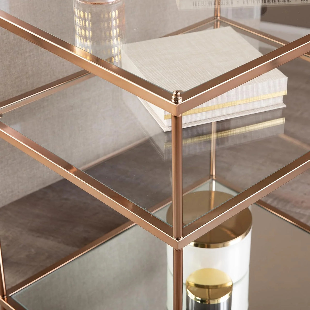 Mirrored 3-Tier Side Table X9553