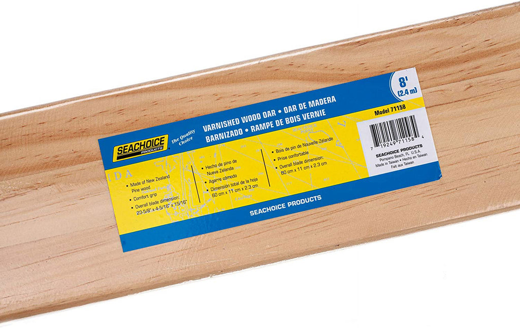Varnished Oar With Comfort Grip, 8' H81894