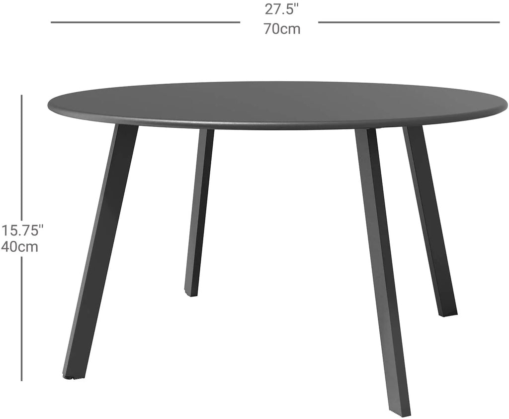 Black Round Metal End Table L384847