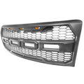 Front Grille Compatible with 2009-2014 Ford F-150 Matte Black ABS X4642