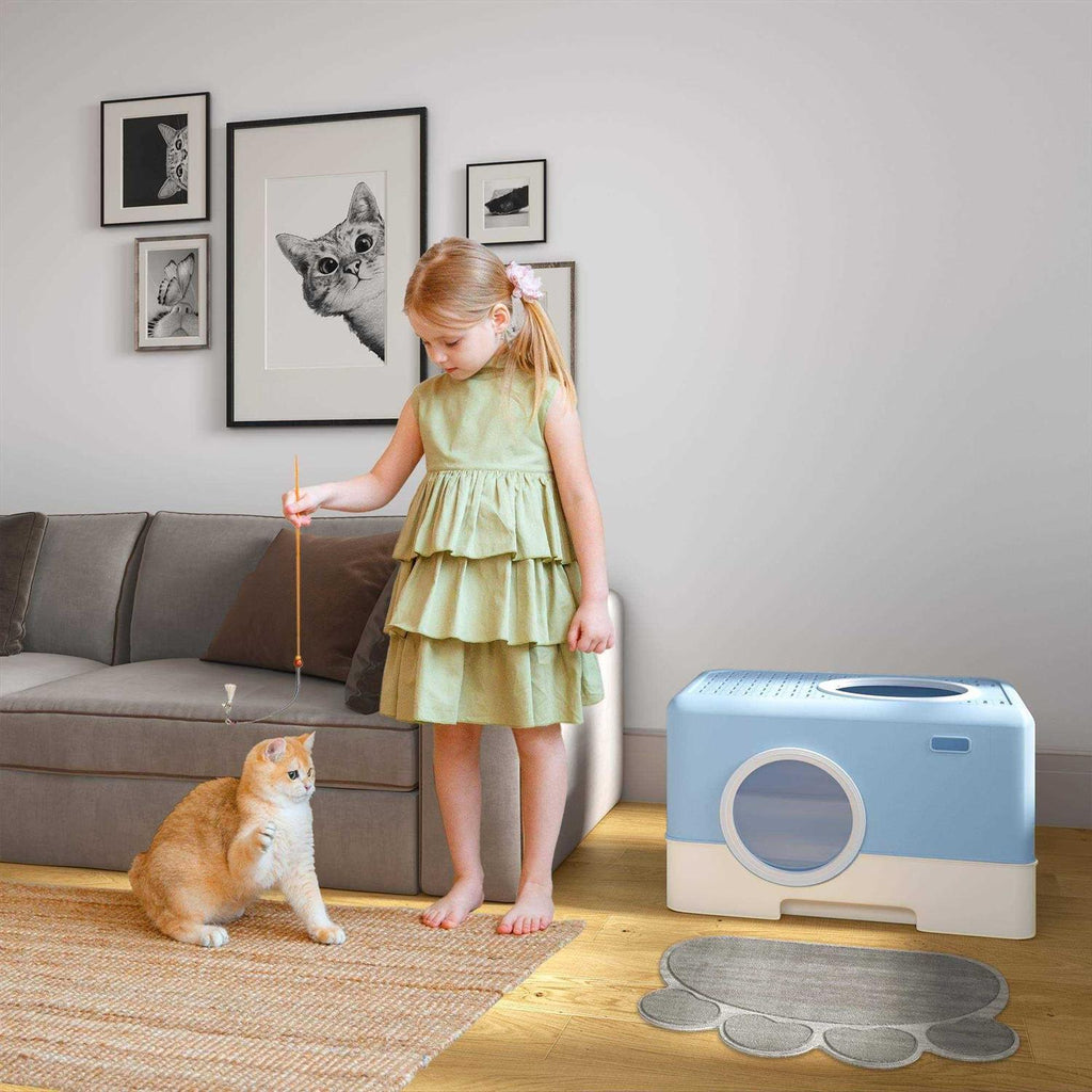 Large Enclosed Cat Litter Box with Lid C970934