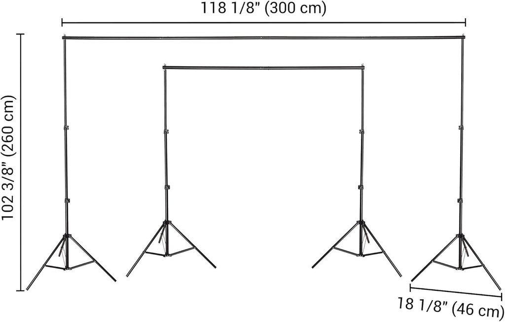 8.5x10ft Adjustable Backdrop Stand with Carry Bag M98149