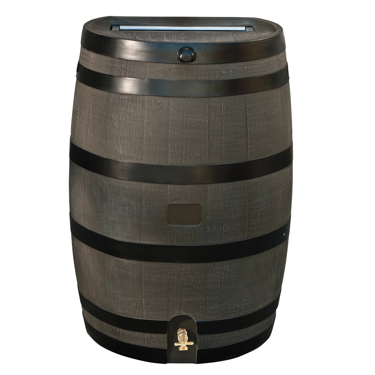 50 Gallon Flat Back Rain Barrel with Brass Spigot M308