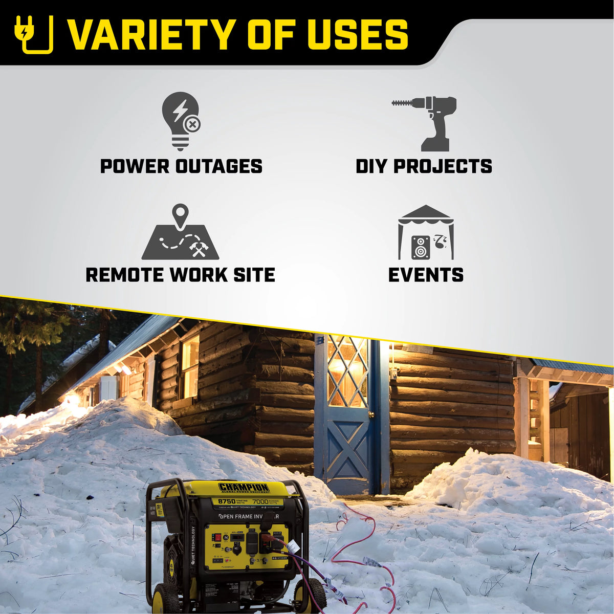 8750-Watt Electric Start Open Frame Inverter I219