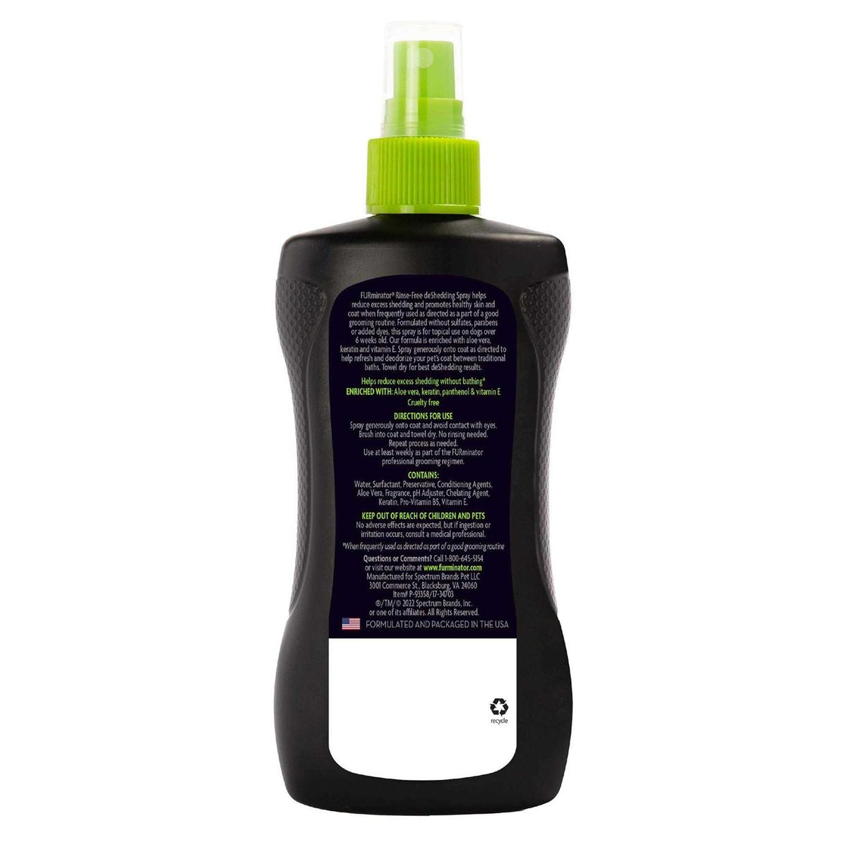 Rinse-Free deShedding Spray for Dogs F789