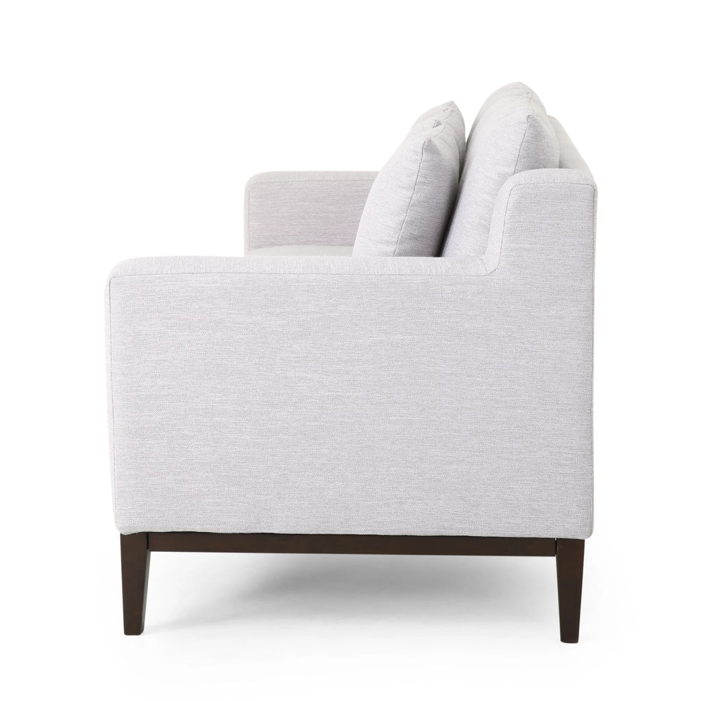 Light Gray Fabric 3 Seater Sofa with Accent Pillows I793985