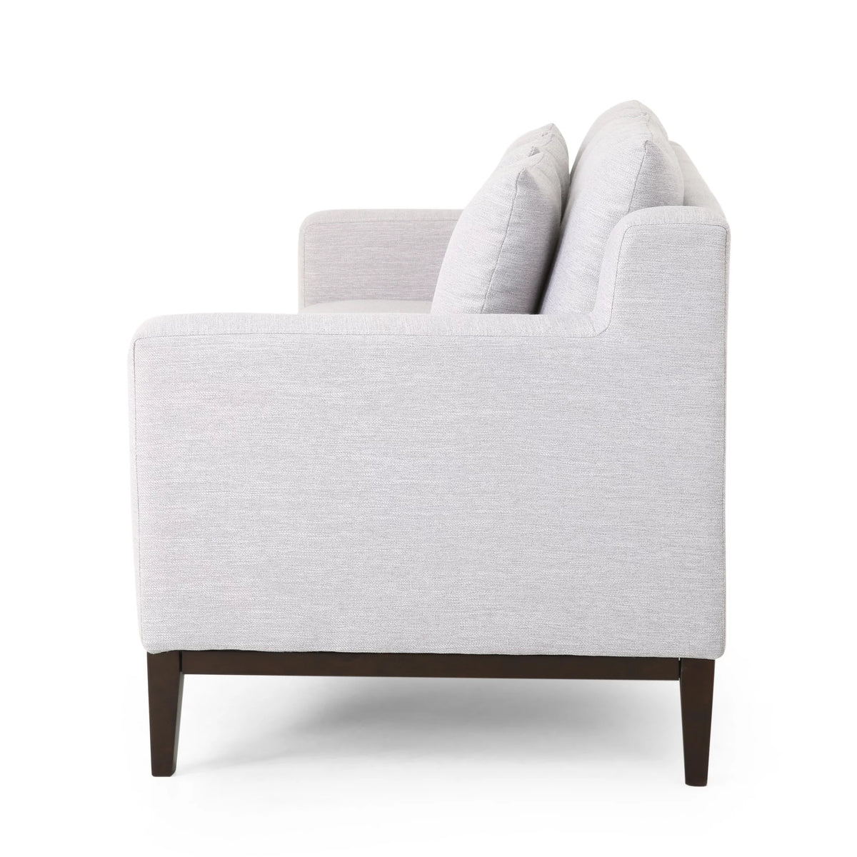 Light Gray Fabric 3 Seater Sofa with Accent Pillows I793985