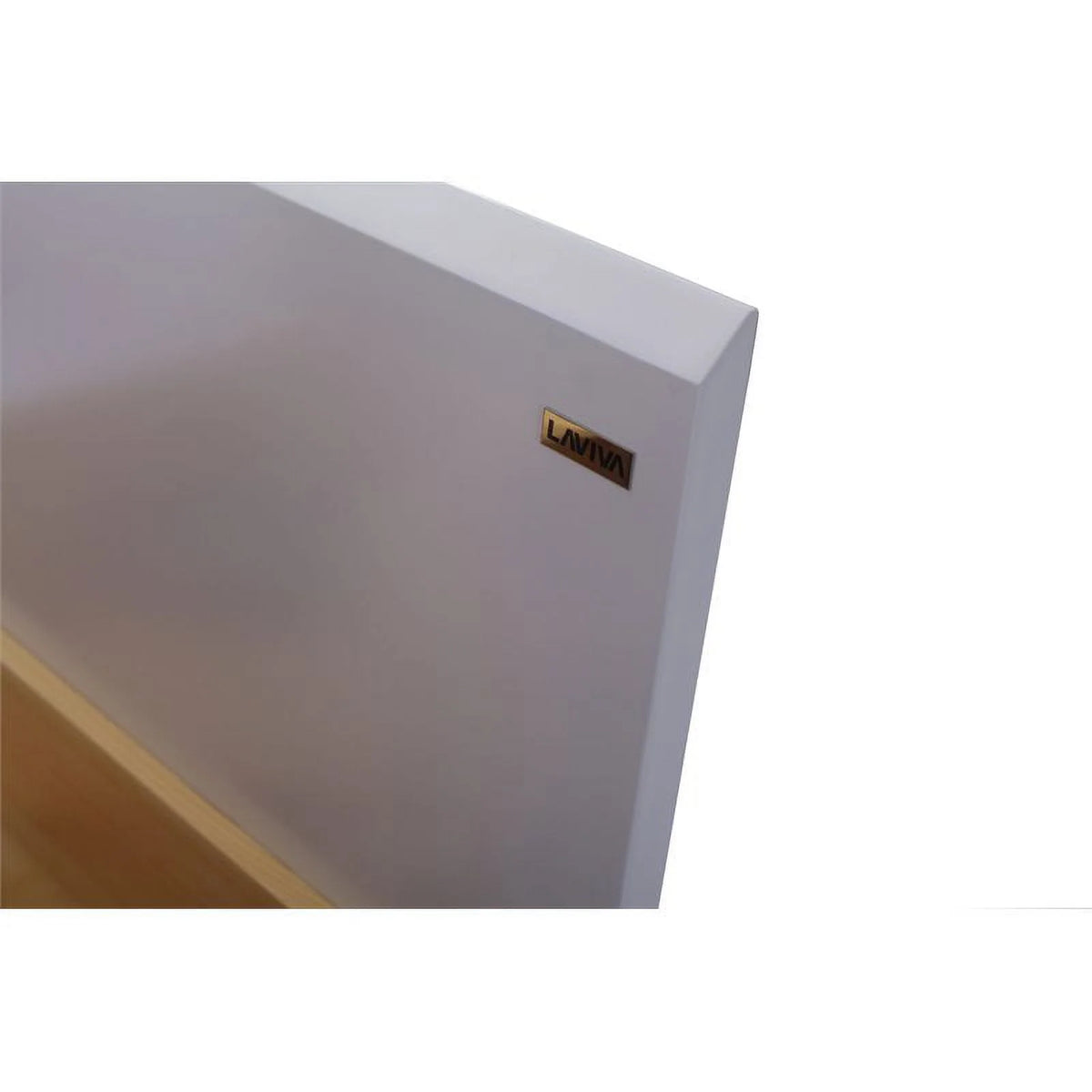 24" Oak Wood and Stainless Steel Cabinet in White F16057