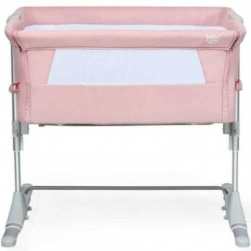 Pink Portable Baby Bassinet with Carrying Bag Y6809