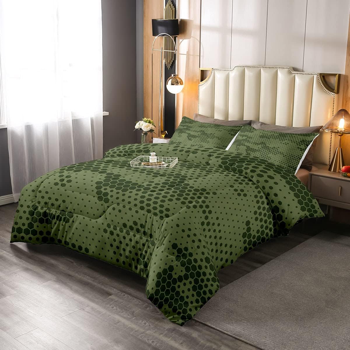 Purple Black Red Camouflage Comforter Set P1752