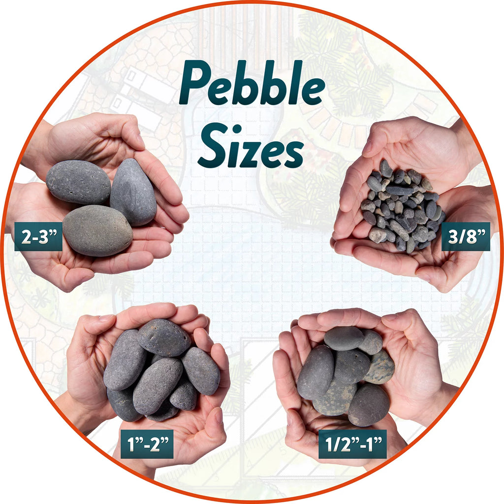 Round River Rock Landscape Garden Stones 20 pounds U685