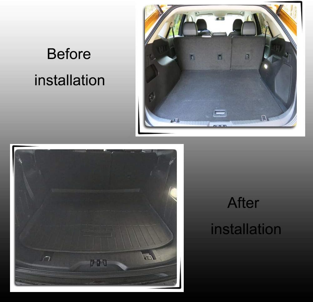 Cargo Liner Trunk Mat Cargo Tray Black Pack of 2 H93719