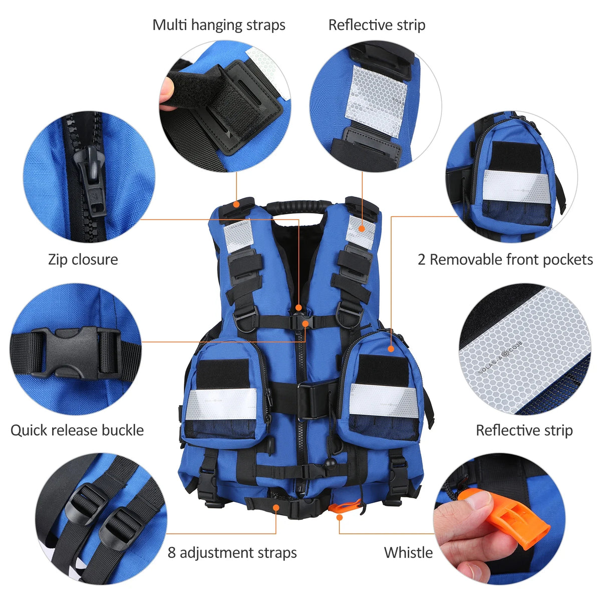 Adult Safety Float Suit for Water Sports Survival Jacket O43273