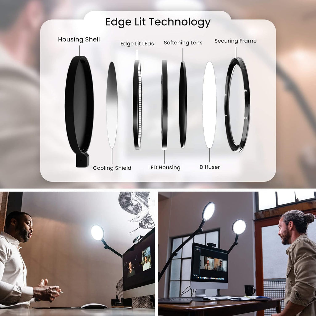 LED Desk Light with Clamp, Adjustable Brightness, Color Temperature P62107