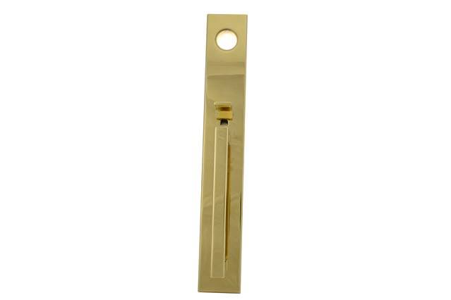 Satin Brass/Black Single Cylinder Handleset with Lever L89401