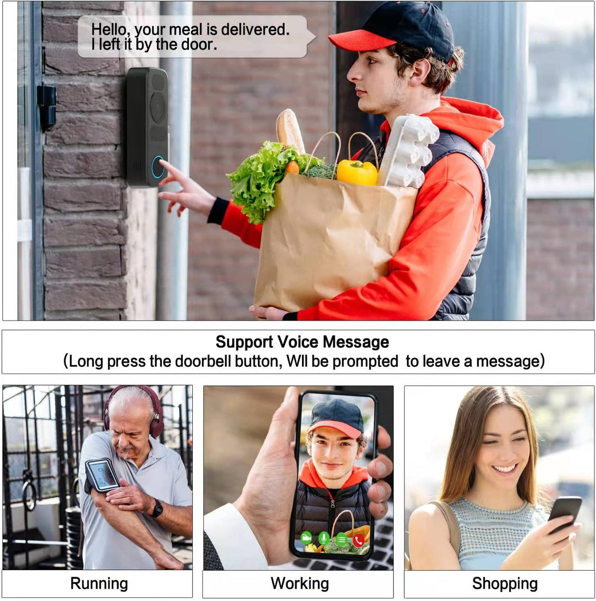Wired Video Doorbell Camera with 2-Way Audio P18559