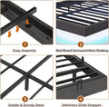 King Size Metal Platform Bed Frame with LED Lights O583