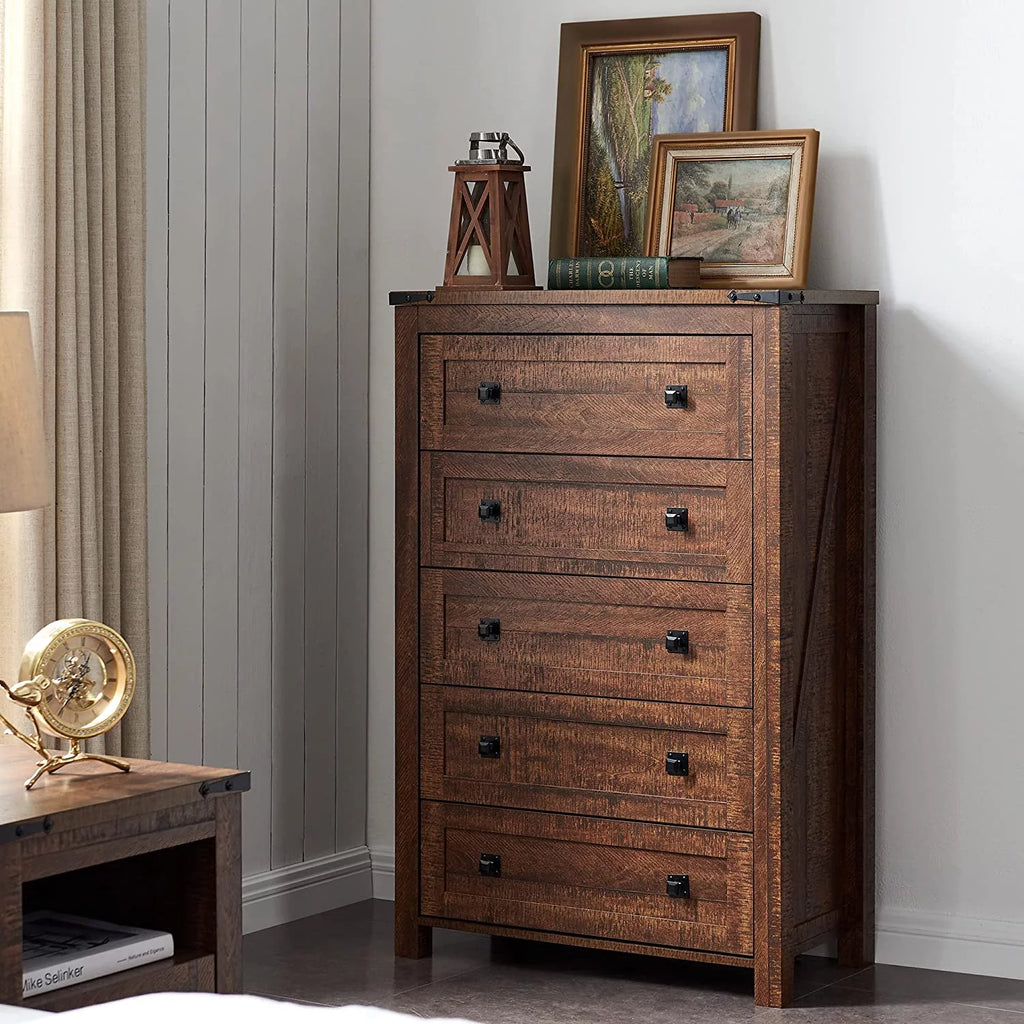 5 Drawer Wood Dresser K727