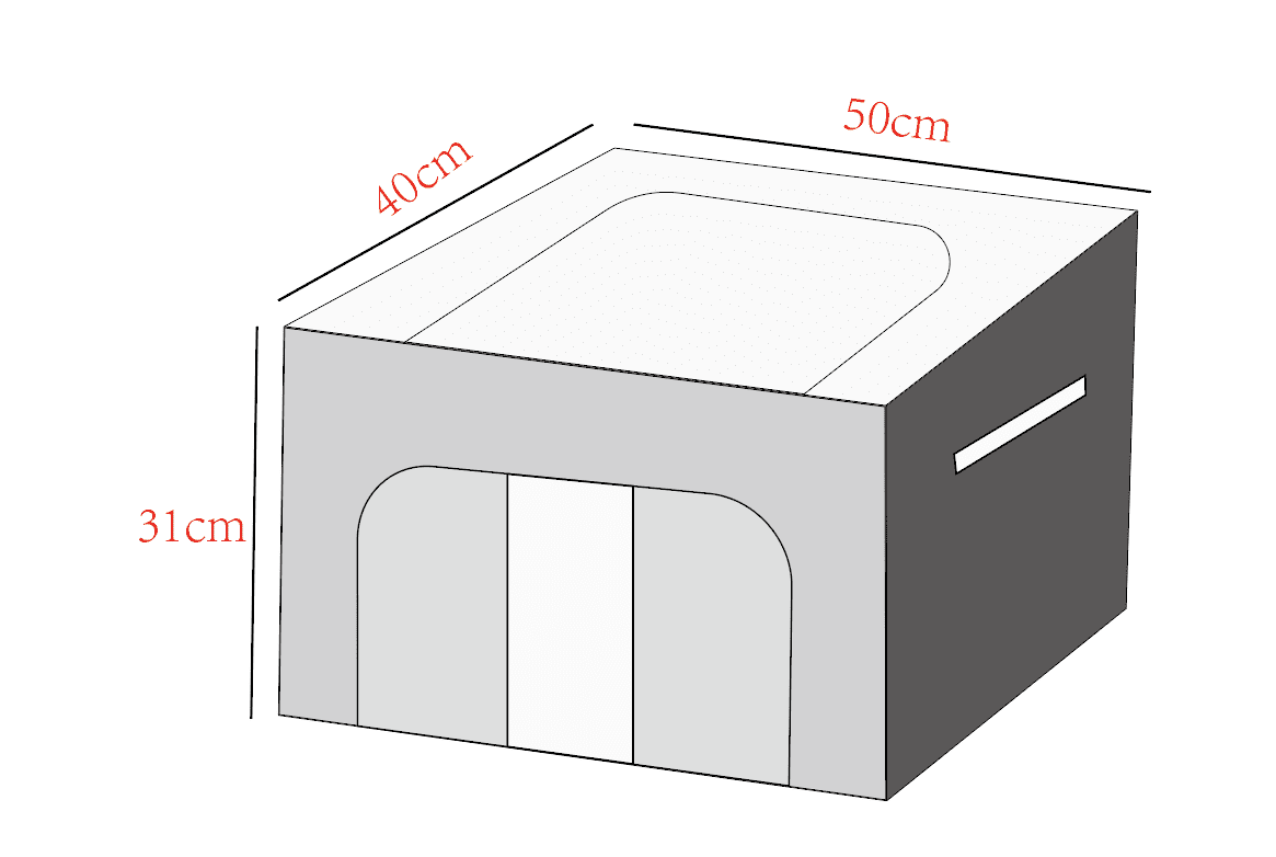 Storage Bag Clear Window Storage Bins Boxes Organizer With Steel Metal Frame J529234