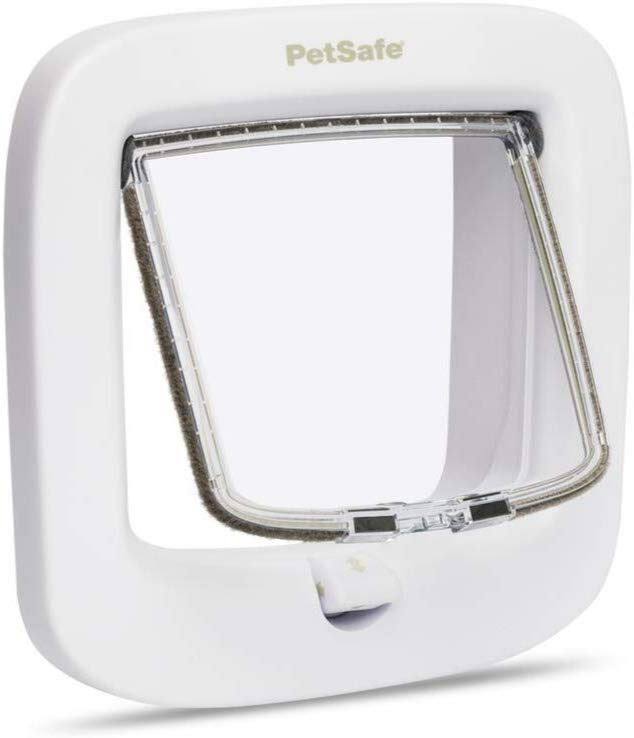 White 4 Way Locking Cat Flap U13016