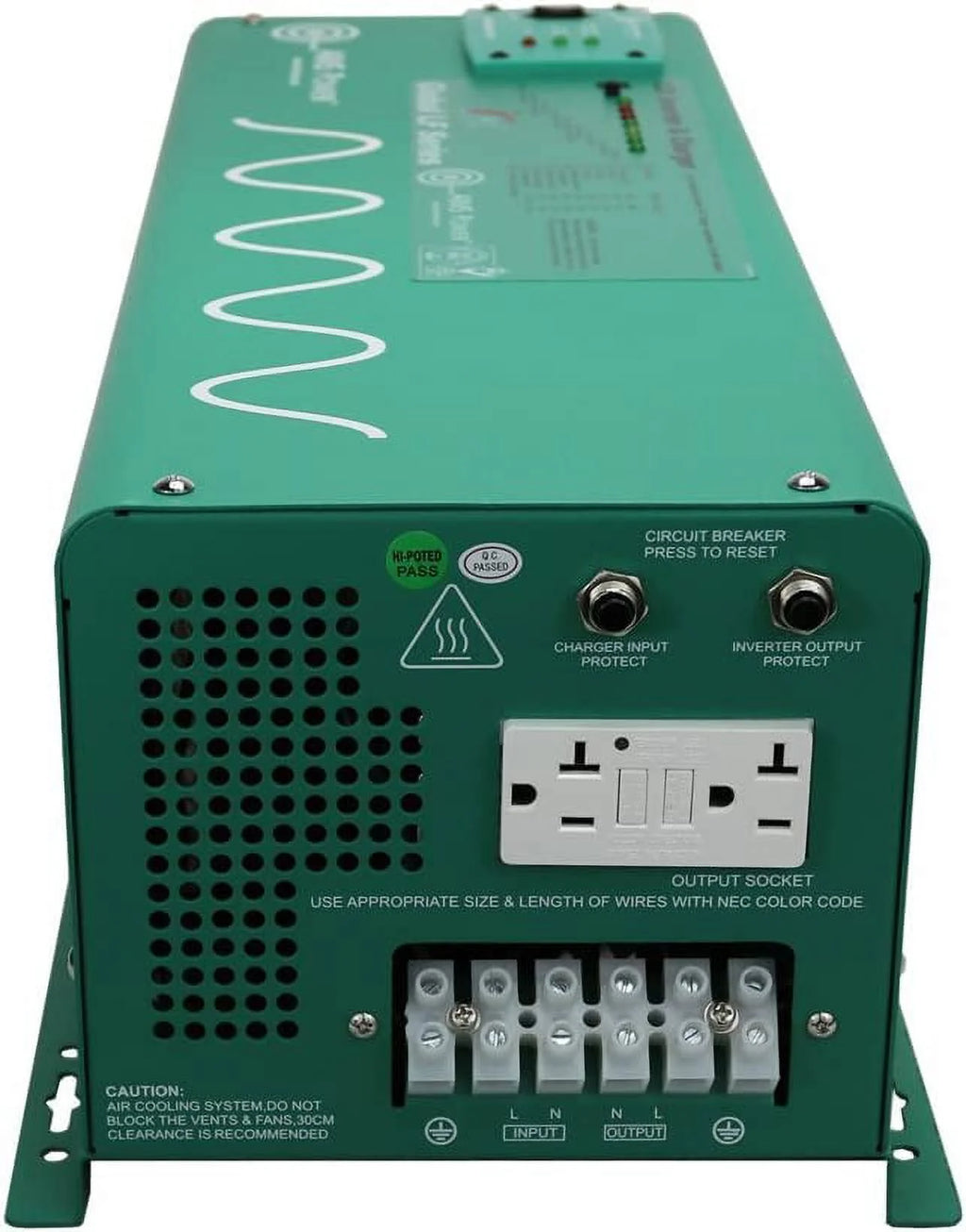 2500 Watt Pure Sine Inverter Charger 12 VDC to 120 VAC E2894