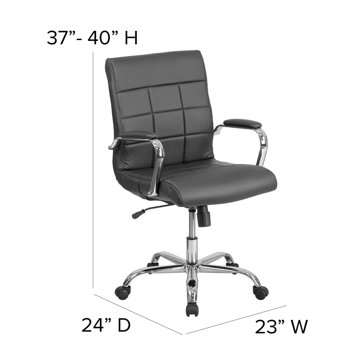 Pink Vinyl Mid-back Swivel Office Chair W693