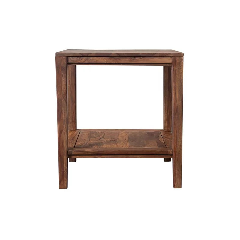 Sheesham Wood End Table Natural Finish Set of 2 X48121