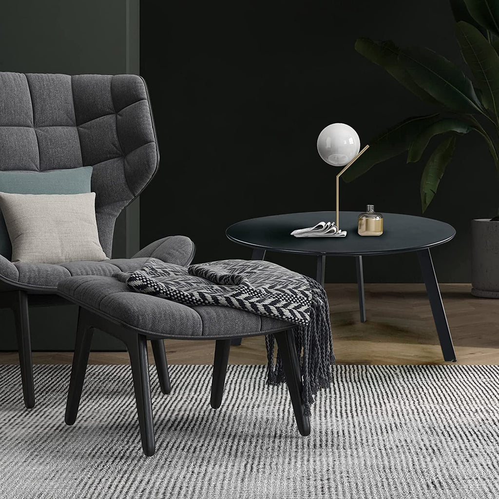 Black Round Metal End Table L384847