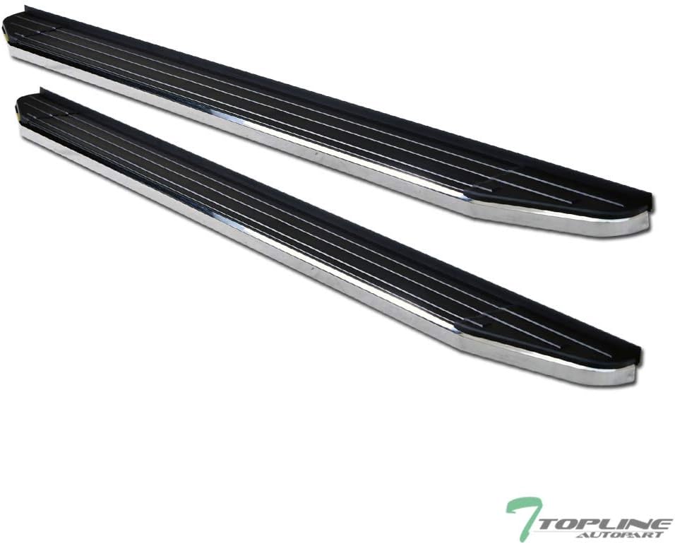 Black With Chrome Trim Aluminum Side Step Rail Running Boards For Nissan Frontier Crew Cab A348343